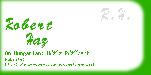 robert haz business card